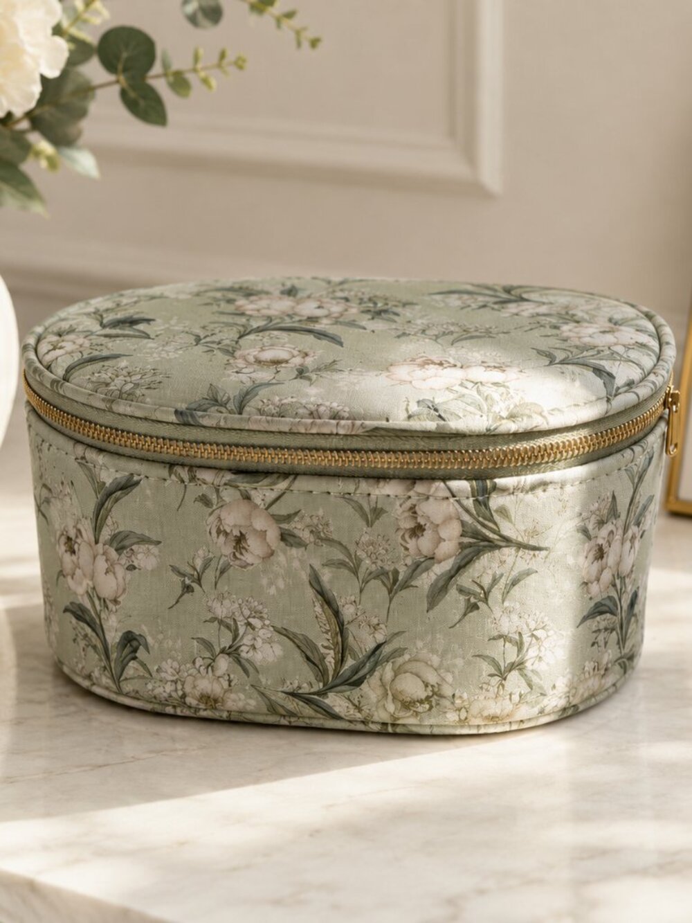 Floral Travel Jewelry Organizer Case - Picture 2 of 3